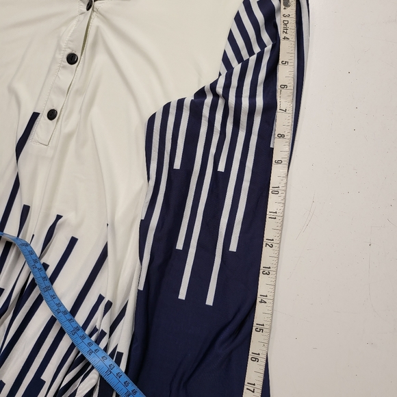 - NWT R&B collection, long tunic/dress, nevy/white, pockets, sz XL - Picture 4 of 12